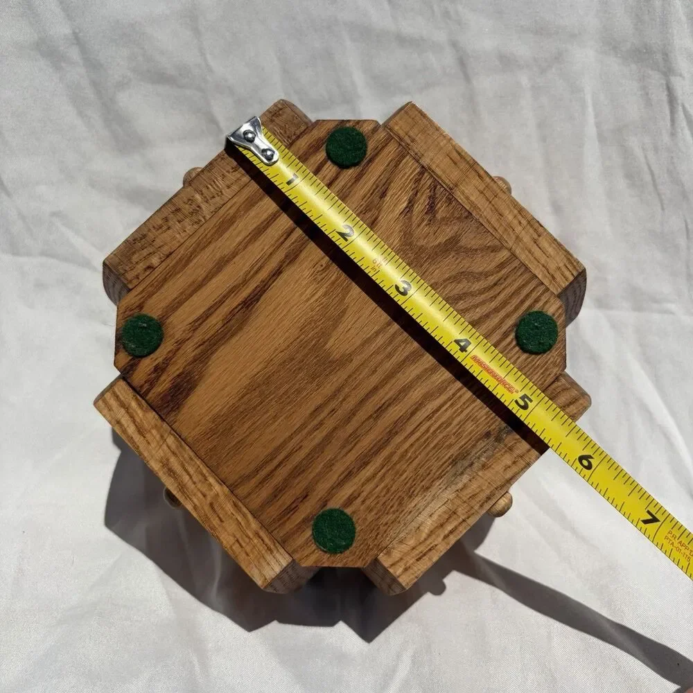 Vintage Wooden Apple-Shaped Coaster Holder / Country Kitchen Cottagecore Granny